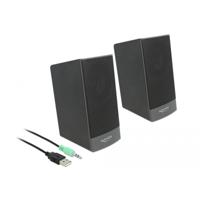 Delock 27001 2.0 PC-luidsprekers Kabelgebonden 3 W Zwart