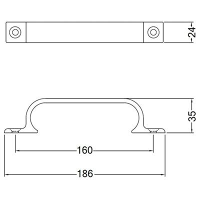 GREEP 160MM OPSCHROEVEND MAT ZWART (4233)