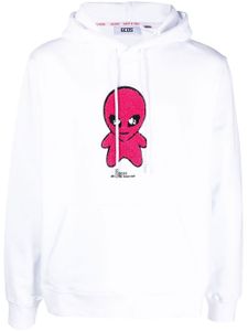 GCDS hoodie en coton à patch alien - Blanc