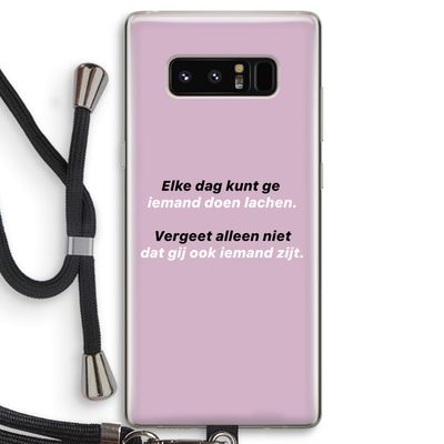 gij zijt ook iemand: Samsung Galaxy Note 8 Transparant Hoesje met koord