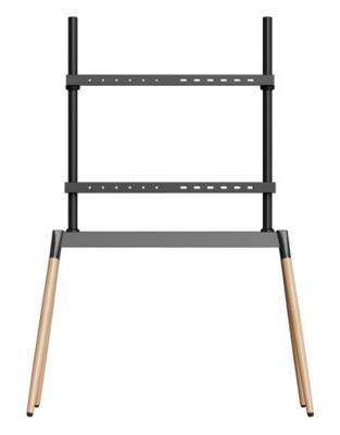 TV vloerstandaard, 55&apos;&apos; - 86&apos;&apos;, zwart/hout