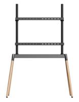 TV vloerstandaard, 55&apos;&apos; - 86&apos;&apos;, zwart/hout