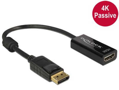 DeLOCK 62609 video kabel adapter 0,2 m DisplayPort HDMI Zwart