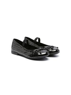 Geox Kids ballerines Plie à effet brillant - Noir