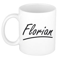 Naam cadeau mok / beker Florian met sierlijke letters 300 ml Naam cadeau mok / beker Florian met sierlijke letters 300 ml