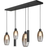 Masterlight Glazen hanglampOlive 4x glas - 2x Run - zwart - 2431-05130256RB20233