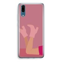 Pink boots: Huawei P20 Transparant Hoesje