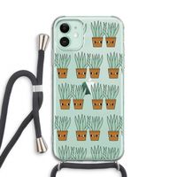 Sansevieria: iPhone 11 Transparant Hoesje met koord