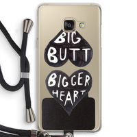 Big butt bigger heart: Samsung Galaxy A3 (2016) Transparant Hoesje met koord