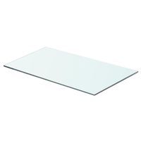 Wandschap transparant 60x30 cm glas