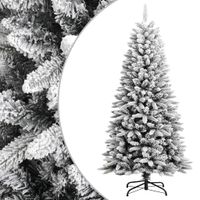 Kunstkerstboom met sneeuw 120 cm PVC en PE - thumbnail