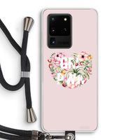 GRL PWR Flower: Samsung Galaxy S20 Ultra Transparant Hoesje met koord