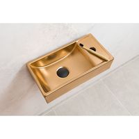 Saniclear Ruby fontein mat rose goud 40x22cm rechts