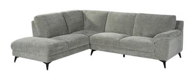 LABEL51 Loungebank 'Santino' Links, Elite stof, kleur Stone
