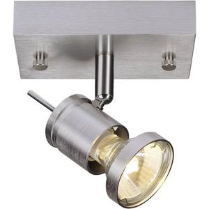 SLV Asto Spot I 147441 Plafondspot Halogeen GU10 75 W Aluminium (geborsteld)