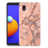 Samsung Galaxy A01 Core TPU Siliconen Hoesje Marmer Oranje