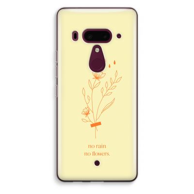 No rain no flowers: HTC U12+ Transparant Hoesje