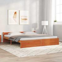 Bedframe Wasbruin 200 x 200 cm Massief grenenhout