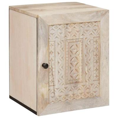 Badkamer Kast Wit 38 x 33.5 x 160 cm Massief Mango Hout