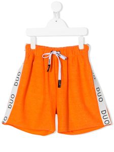 DUOltd short ample à bandes logo - Orange