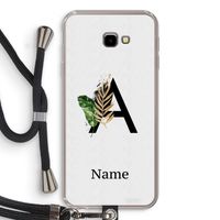 Charcoal Flora: Samsung Galaxy J4 Plus Transparant Hoesje met koord Charcoal Flora: Samsung Galaxy J4 Plus Transparant Hoesje met koord