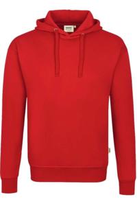 HAKRO Organic Comfort Fit Hooded Sweatshirt rood, Effen