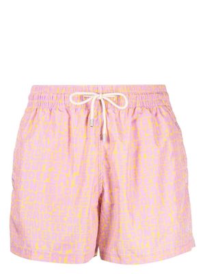 Arrels Barcelona short de bain à imprimé graphique - Rose