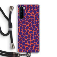 Purple Giraffe: OnePlus Nord Transparant Hoesje met koord - thumbnail