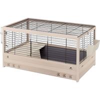 FERPLAST Kooi ARENA 80 voor cavia's - Noors grenen hout - FSC-normen - 82 x 52 x 45,5 cm