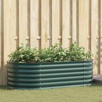 Verhoogde plantenbak Groen 160 x 80 x 44 cm Staal