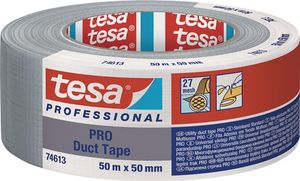 Tesa Weefseltape | matzilver | lengte 50 m | breedte 50 mm | 1 stuk - 74613-00003-00 74613-00003-00