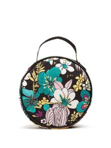 La DoubleJ pochette ronde à fleurs - Noir