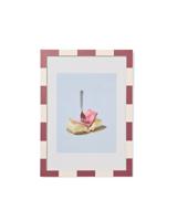 HEMA Fotolijst A4 21x29.7cm hout strepen (bordeauxrood)