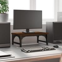 VidaXL Monitorstandaard 37x23x14 cm bewerkt hout bruin eikenkleur VidaXL Monitorstandaard 37x23x14 cm bewerkt hout bruin eikenkleur