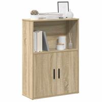 Boekenkast 60x24x85 cm bewerkt hout sonoma eikenkleurig
