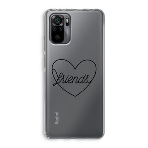 Friends heart black: Xiaomi Redmi Note 10 Pro Transparant Hoesje