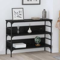 Wandtafel met plank Zwart eiken 100 x 32 x 75 cm Bewerkt hout Wandtafel met plank Zwart eiken 100 x 32 x 75 cm Bewerkt hout