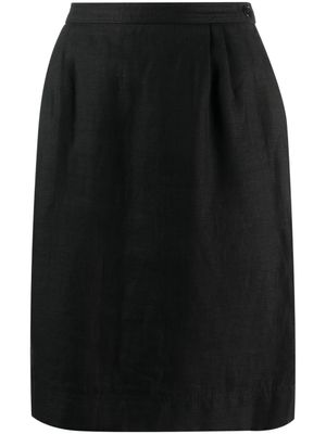 Valentino Garavani Pre-Owned jupe crayon à taille haute (années 1980) - Noir