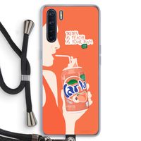 Peach please!: Oppo A91 Transparant Hoesje met koord