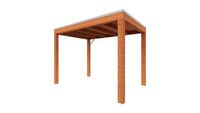Trendhout Overkapping Palermo 310x255 cm- Plat dak- Hout- Trendhout