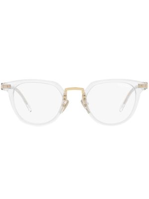 Prada Eyewear lunettes de soleil PR 17YS miroitées à monture ronde - Tons neutres