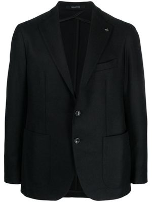 Tagliatore blazer boutonné à détail d'appliqué - Noir