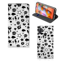 Mobiel BookCase Samsung Galaxy M11 | A11 Silver Punk