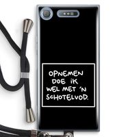 Schotelvod: Sony Xperia XZ1 Transparant Hoesje met koord