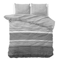 Dekbedovertrek Katoen Flanel - Stone Stripe - Grijs - Lits-Jumeaux (240x220 Cm) - Taupe Flanel - Effen - Sleeptime Elegance - Dekbed-Discounter.nl Dekbedovertrek Katoen Flanel - Stone Stripe - Grijs - Lits-Jumeaux (240x220 Cm) - Taupe Flanel - Effen - Sleeptime Elegance - Dekbed-Discounter.nl