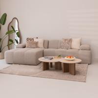 WOOOD Loungebank 'Mojo' Links, Bouclé, kleur Beige Melange