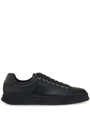 Ferragamo baskets à empiècements superposés - Noir