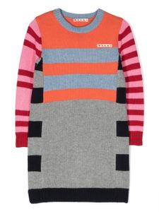 Marni Kids robe en maille à design colour block - Orange