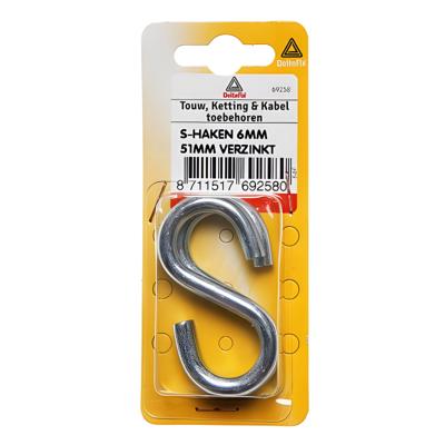 S-haak 6x51mm verz 2st - Deltafix