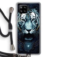 Darkness Tiger: Samsung Galaxy A42 5G Transparant Hoesje met koord